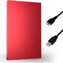 1TB External Hard Drive USB 3.0, Portable 2.5-Inch External HDD Backup Storage for Laptop, PC, Mac, Gaming Console (PS3/PS4)  Red