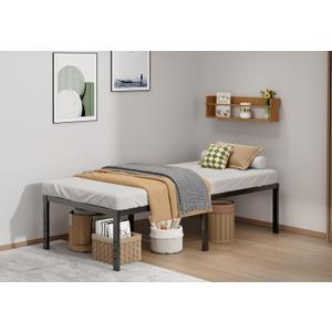 LUMUNANCE Metal Bed Frame Twin XL Size - 18 Inch Heavy-Duty Platform Bed Frame No Box Spring Needed, Easy Assembly, Noise-Free, Sturdy Mattress Foundation, Underbed Storage Space
