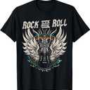 Rock and Roll Guitar Vintage Rock Music T-Shirt, Men
