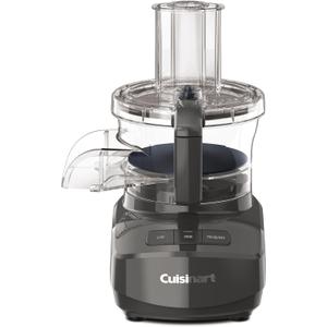 Cuisinart 9-Cup Continuous Feed Food Processor with Fine and Medium Reversible Shredding and Slicing Disc, Universal Blade, Continuous-Feed Attachment, and In-Bowl Storage (Gray)