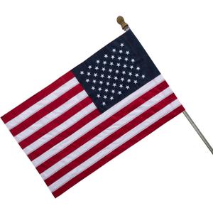 Bradford American Flag 3x5 ft Pole Sleeve for Outside, Heavy Duty Embroidered Outdoor American USA Flags, Vivid Color Polyester US Flag 3'x5'