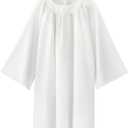 Toulite White Matte Choir Robes Adults Religious Angel Costume for Priest Pope Surplice Baptism Wedding Church, 34"