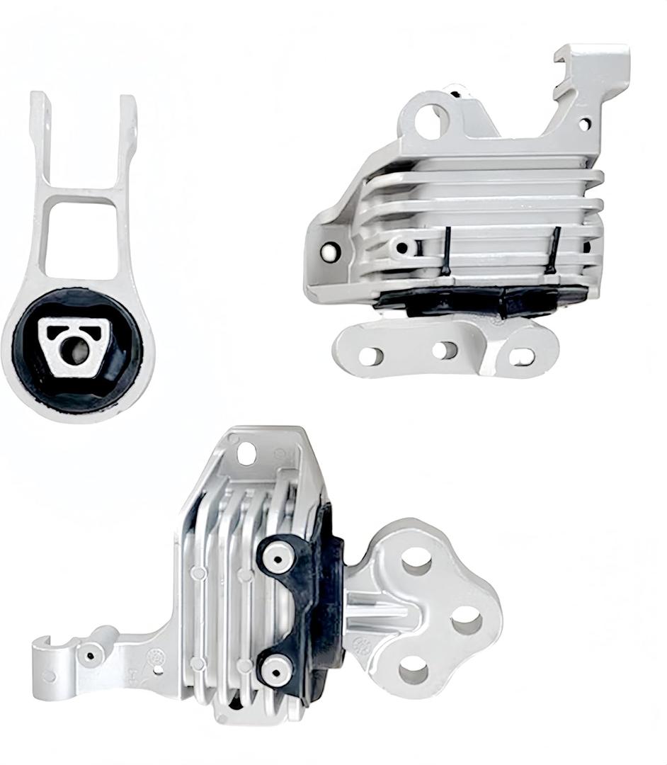 3 Pcs Engine Motor Mount Kit Compatible with Cherokee 2014-2019 2.4L & Chrysler 200 2015-2017 2.4L, Replacement for 3378 3380 3308, Steel & Aluminum, Chassis Mount