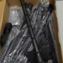 Projector Stand Tripod Adjustable, Laptop Height from 23.5 to 63.5 inches with Gooseneck Phone Holder, Floor for Office, Home, Stage, Studio, DJ Racks Holder Mount, 23.5inch-63.5inch (Black)