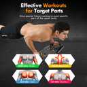 MQRW Push Up Board,Home Gym,Portable Exercise Equipment,Pilates Bar and 20 Fitness Accessories with Resistance Bands and Ab Roller Wheel,Full Body Workout at Home