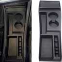 for 2012-2015 Tesla Model S Center Console Organizer Tray, Silicone Cup Holder Compartments Storage Bins fits Model S Accessories