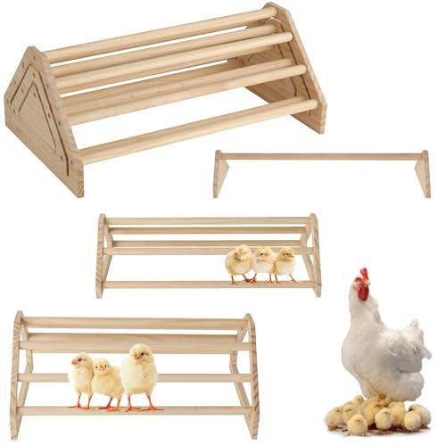 TonGass 3-Pack 15.75" Extra Long Chicken Perch, Freestanding Roosting Bar for Baby Chicks, Durable Polished Pine Roosting Bar, Perch Stand for Chicken Brooder