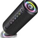 dotn Portable Bluetooth Speaker, 2026 Bluetooth 5.4 Wireless Speaker with 20W HD Loud Stereo Sound, 20H Playtime, LED Lights, IP7, TWS Pairing, Built-in Mic, for Outdoor, Home, Beach, Party, Gift