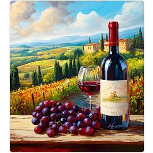 Red Wine Dishwasher Magnet Cover Decorative Magnetic Dishwasher Cover, 21 x 26 inches