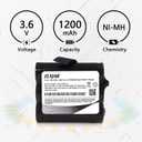 (5-Pack) 3.6V 1200mAh Ni-MH Battery Replacement for Midland BATT10, AVP13, X-Talker T71, T75, T77, T79 Two-Way Radios