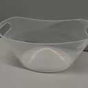 Norme 64 Pcs Oval Storage Tub with Handles, 4.5L Plastic Clear Ice Bucket Wine Beer Champagne Bottle Drink Cooler Tub for Christmas Parties Beverage, Storage Basket Gift