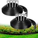 1.5 Inch x 100 FT Landscape Edging, Garden Edging Borders with 100pcs Upgrade Stakes, Flexible No Dig Plastic Garden Border for Lawn, Landscaping, Flower Beds and Yard