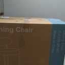 DUMOS Dining Chairs Set of 2, Mid Century Modern Chair Round Upholstered Curved Backrest, Kitchen Vanity Living Room Chairs with Black Metal LegsLight Beige