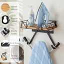 PERFNIQUE Ironing Board Holder Wall Mount, Ironing Board Hanger, Iron Board Wall Mount(T&V Shaped), Iron Storage, Laundry Room Organization&Farmhouse Laundry Room Decor