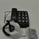 Big Button Phone for Elderly, KerLiTar Enhanced Version Senior Phones for Hard of Hearing Home Corded Phone Landline Telephone with Speakerphone Amplified Telephone for Hearing Impaired Aid(Black) (Black)