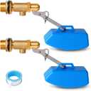 2 Pack Brass Float Valve 3/4 Inch, Livestock Water Tank Float Valve Switch Brass Float Ball Valve Shut Off Pool Auto Fill Valve for Automatic Waterer