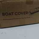 Pontoon Boat Cover 19-21 ft, 1200D Heavy Duty Waterproof Trailerable Cover for Pontoon Boats Up to 8.5 ft Beam, 14 Straps, Elastic Hem &Outboard Motor Cover, Gray
