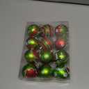 12 Pcs Christmas Decorations Indoor, 2.4" Christmas Ornaments for Tree Glittering Hanging Christmas Tree Decorations Red Green Christmas Ornaments Balls for Xmas Party Home Decor