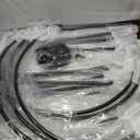 Modern 52" 12-Light Black Sputnik Chandelier with Smoke Glass Globe