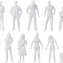 DS. DISTINCTIVE STYLE 50Pcs 1/4 Scale Figures Unpainted Assorted Poses Miniature 1:50 Scale Model People for Christmas Village Decor Architectural Layout Project O Scale Model Trains Railroads