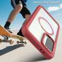 for Samsung Galaxy A36 5G Case, [Transparent & Holster Series] Belt Clip Full Body Shockproof Protective Cell Phone Cover with 2 Pack Tempered Glass Screen Protector (Red/Clear)