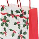 Talking Tables 8 x Christmas Paper Party Gift Bags with Strong Handles for Sweets, Party bag Fillers Kids Birthday, Baby Shower, Present, Secret Santa, Wedding for Girls or Boys, 8 Count