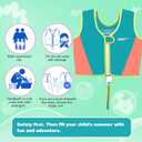 OMYAFL Toddler Swim Vest Kids Floaties Boys Girls Swim Float Jacket Buoyancy Swimwear (Teal, Large(4-6yrs/45-60lbs))