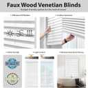 DEZ FURNISHINGS Cordless 2" Signature Faux Wood Blind, 33" W x 60" H, Bark Brown