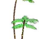 LED 6ft Artificial Palm Tree Floor Lamp, Warm White & Green