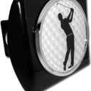 Elektroplate Golf Ball All Metal Black Sports Hitch Cover for Trucks and SUVs | Fits Standard 2" Trailer Hitch Receivers | Premium Weatherproof