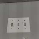 ENERLITES Triple Light Switch Wall Plate, Gloss Finish, Standard Size 3-Gang 4.50" x 6.38", Unbreakable Polycarbonate Thermoplastic, 8813-W, White