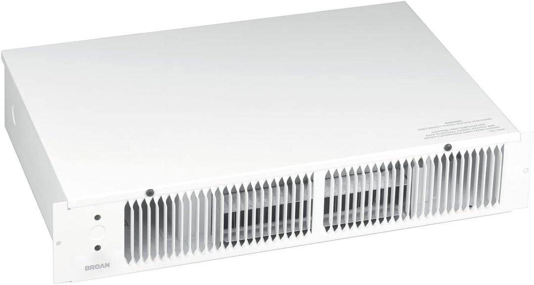 Broan-NuTone 114 Kickspace Fan-Forced Wall Heater Without Built-in Thermostat, White