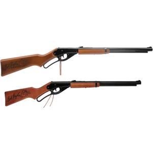 Daisy Red Ryder 1938 .177 BB Rifle- Wood Stock- Lever‑Action | Real Wood Stock Craftsmanship - Smooth Classic Lever-Action Pump - Ramped Rear Sight Adjusts Easily