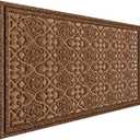 Outdoor Door Mat for Front Door 36 x 59 inch Welcome Debris Mud Trapper Outside Rubber Floor Mat Rug Large Extra Thick Textured Outdoor Mat for Entryway Frontgate Waterproof Brown