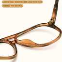 2 x livho Vintage Aviator Blue Light Blocking Glasses, Fashion Oversized Frames with UV Protection Coating, Unisex Design (*Tortoise)