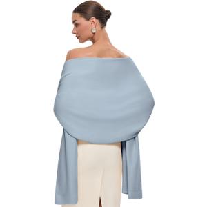 PULI Women's Pashmina Shawl Wraps for Evening Dress Large Scarf Blanket Long Wedding Bridal Winter Warm Shoulder Wrap