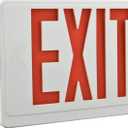 Lithonia Lighting Quantum LED Exit Sign/Emergency Light Combo, Exit Sign and Emergency Lights for Business, 2-Head Fixture, Red Letters, 180 Lumens, MVolt, 4 Watts (LHQM LED R M6)