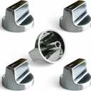 Upgraded (5Pcs) W11366438 Gas Stove Knobs Replacements for Whirlpool WCG55US0HS00/WCG55US6HS00/ WCG77US0HS00 Gas Ranges Oven Burner Cooktop Control Knobs, Replace Part W11084623/W11505414 /KIP 5T08