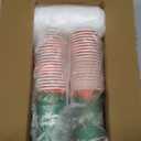 JOYEUX Christmas Disposable Coffee Cups with Lids 16 oz, To Go Coffee Cups, Holiday Paper Cups for Hot Cocoa, Hot Chocolate, Drinks Supplies, Xmas Dinner Party - 40 Pack