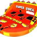 SUWTAIR Towable Tubes for Boating,Pull Tube, Super Sofa Tubes for Boats,Inflatable Boat Tube,Front&Back Tow Points w/Heavy-Duty Thick Nylon Cover for Water Sports