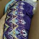 WONGS BEDDING Boho Quilt King Size, Blue Purple Bohemian King Quilt, Lightweight Microfiber Bed Decor Bedspread for All Season 103"x90"(3 Pieces)