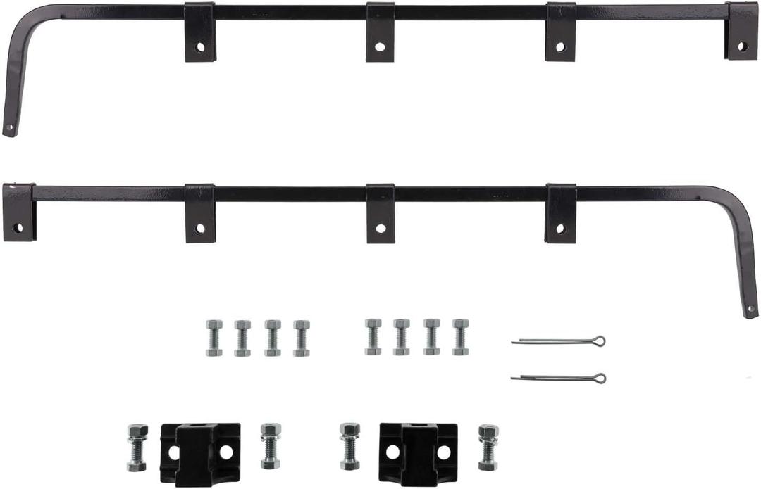Mud Flap Hangers for Semi Trucks, Length: 30.25", 0.640" Bar Type Square Steel - 1 Pair of Heavy Duty Semi Truck Mud Flap Hangers, All Hardware Included