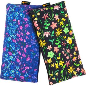 SunnyBay Small Microwave Heating Pad, Microwavable Versatile Cold/Heated Neck and Shoulder Wrap for Back Pain and More, Moist Heat Cotton-Fleece Pad, 6x11 Inches, Lilac and Green Flowers, Pack of 2