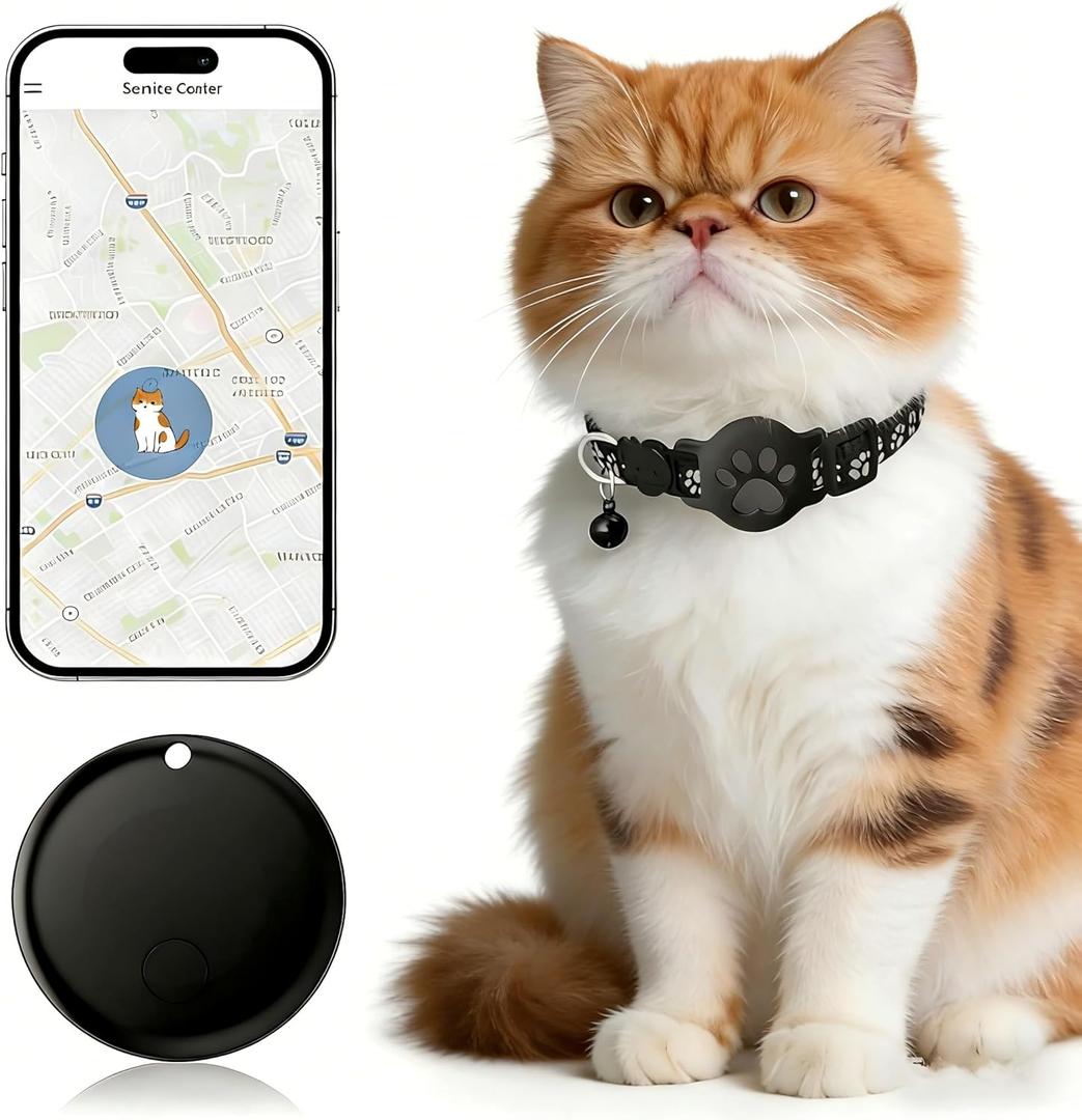 GPS Collar for CatsPet Tracker (Android Only) Smart tag,Waterproof Compatible with Google Find My,No Monthly Fee,Advanced Tracking Solution Smart Collar for Pet Safety Ideal Small Large Cats