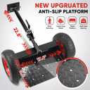 GADFISH 13" Large Walk Behind Mower-SulkyEasy Forward & Reverse Lawn Mower Trailer, Black & Red Wheel For Mower (Walk Behind Mower-Sulky)