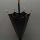Deco 79 Metal Umbrella Stand with Gold Handle and Ball Details, 11" x 10" x 28", Black