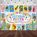 7x5ft Loteria Card Birthday Backdrop Mexican Fiesta Birthday Photography Background Mexico Loteria Cards Birthday Party Party Decorations Banner Photo Props