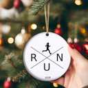 2025 Cross Country Ornament - XC Running Gift for Runners, Christmas Keepsake for Female Cross Country Athletes, Marathon & Track Club Decor (C02)