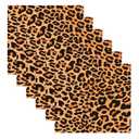 Animal Print Pattern Vinyl Self-Adhesive Backed Vinyl Sheets 12" x 12" Zebra Pattern Permanent Adhesive Works with Craft Cutters - Pack of 6 (Leopard Pattern)
