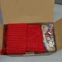 XIMISHOP 6pack Christmas Stockings, 18inch Large Personalized Cable Knitted Xmas Hanging Stocking Decorations with Name Tags for Holiday Christmas Party Family Decor (Red and White)